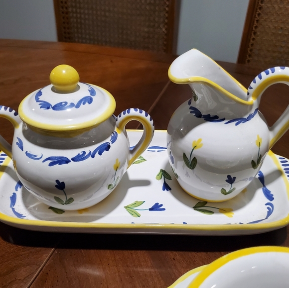 Vintage Italian Majolica Printemps by Sigma. Tea set for two - Picture 3 of 3